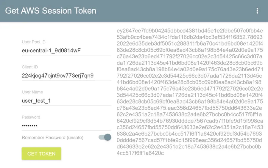 AWS Cognito Token Generator Software Architecture