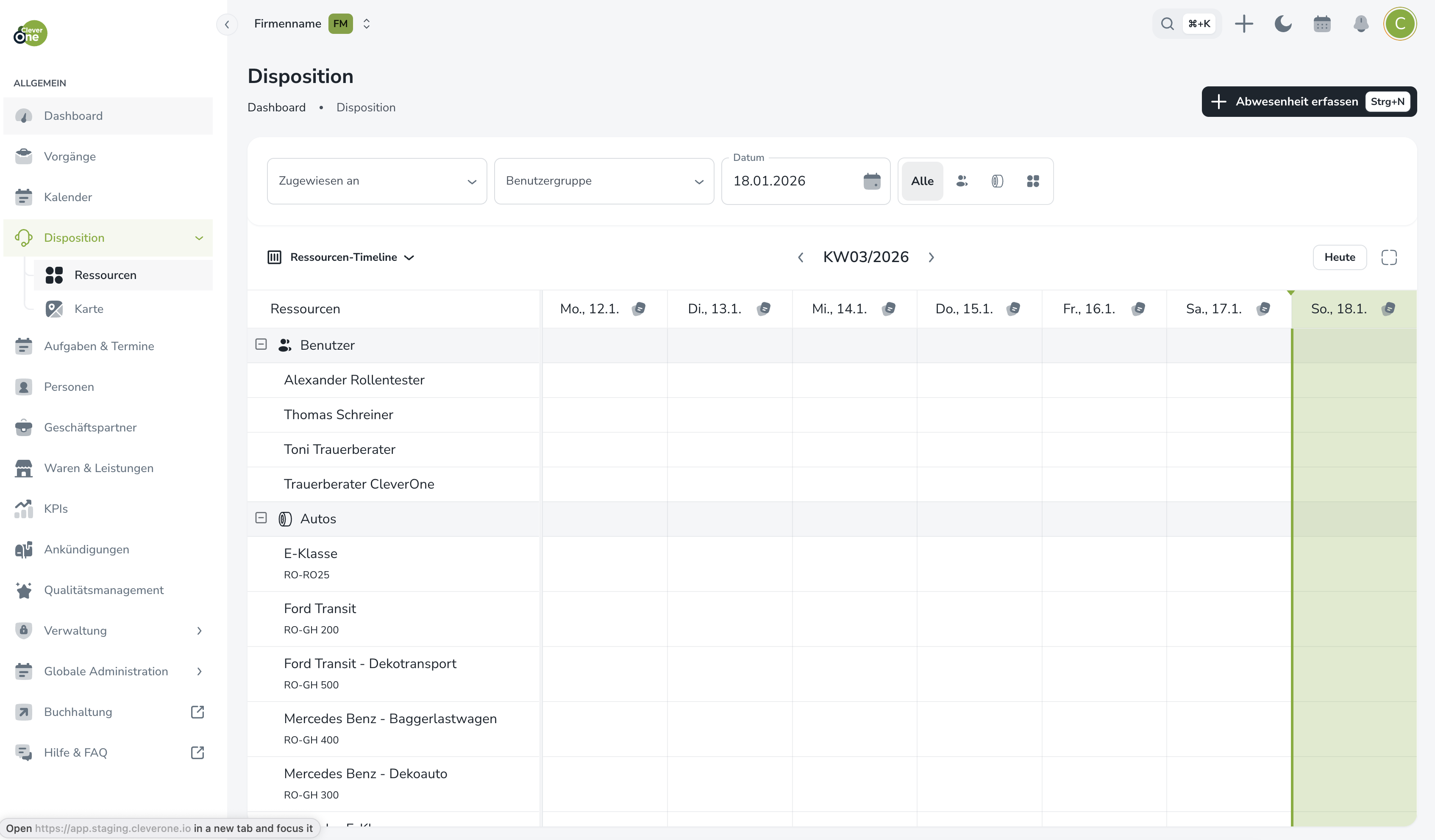 CleverOne Dispatch Dashboard