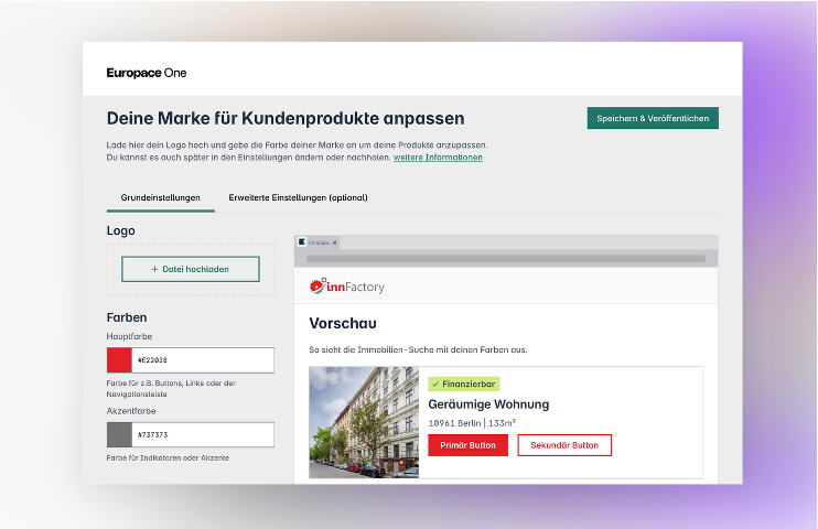 Europace Theme Customizer