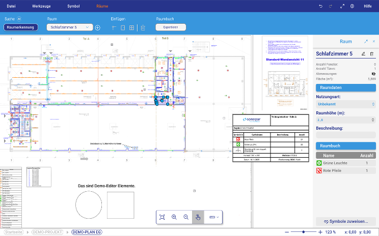 Sonepar Digiplan Oberfläche