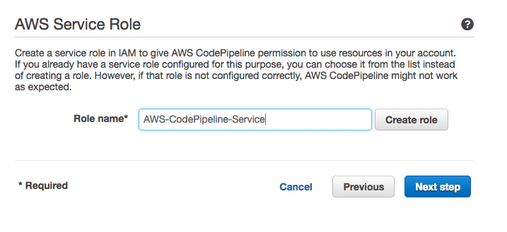 CodePipeline Service Rolle